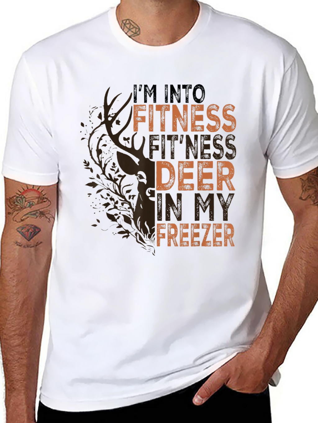 Fitness Deer in My Freezer Graphic T-Shirt
