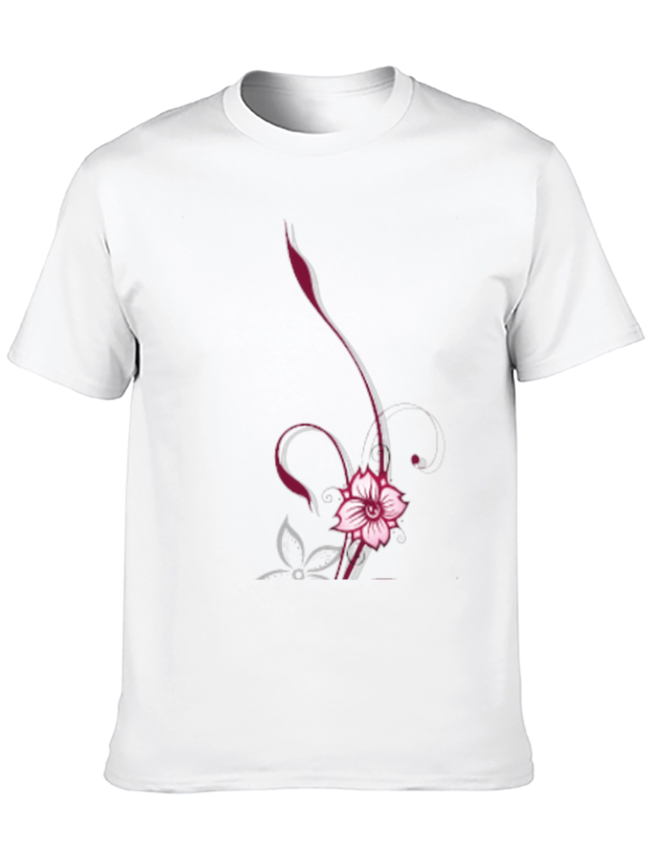 Floral Vine Graphic Black Tee