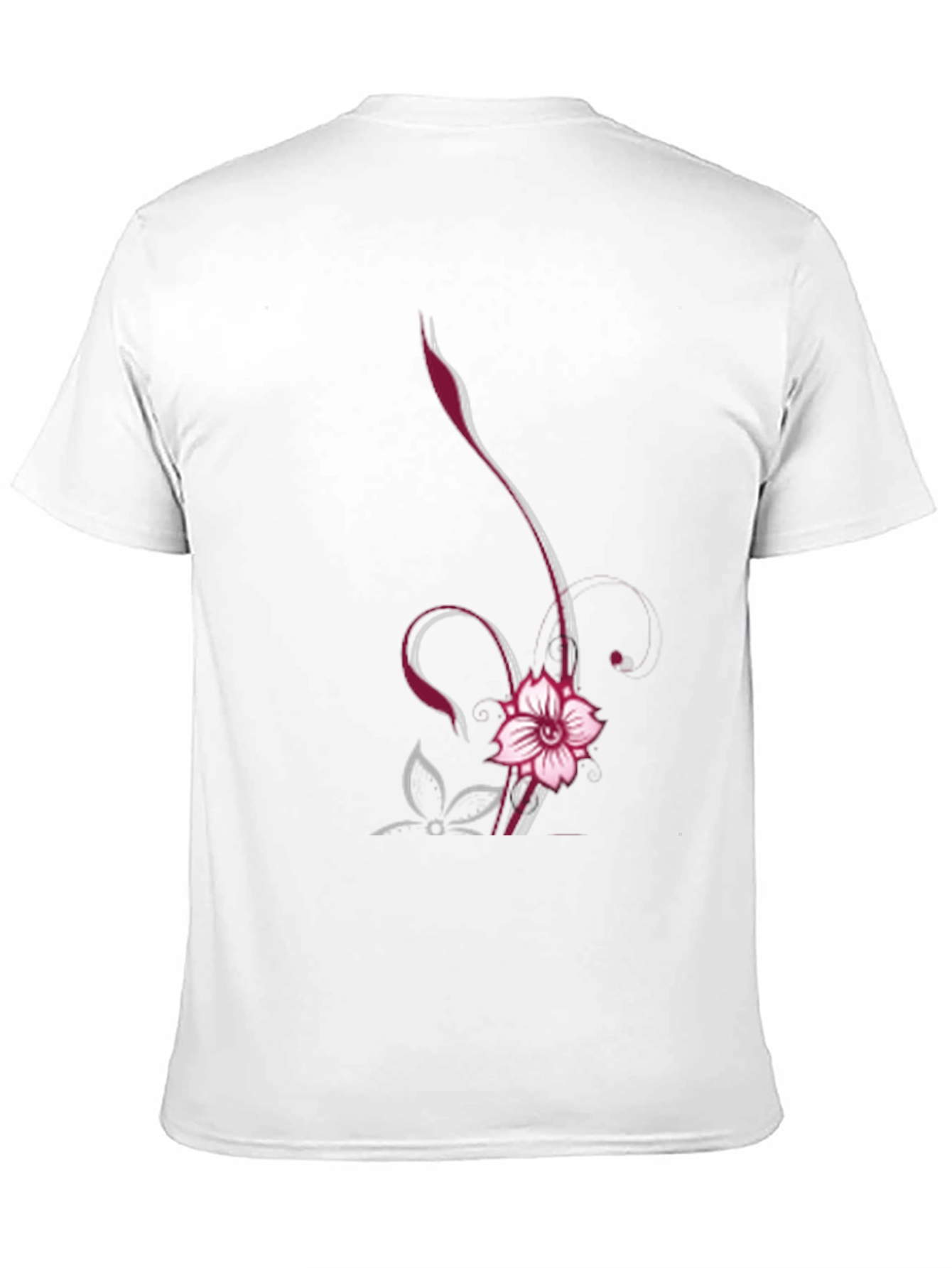 Floral Vine Graphic Black Tee