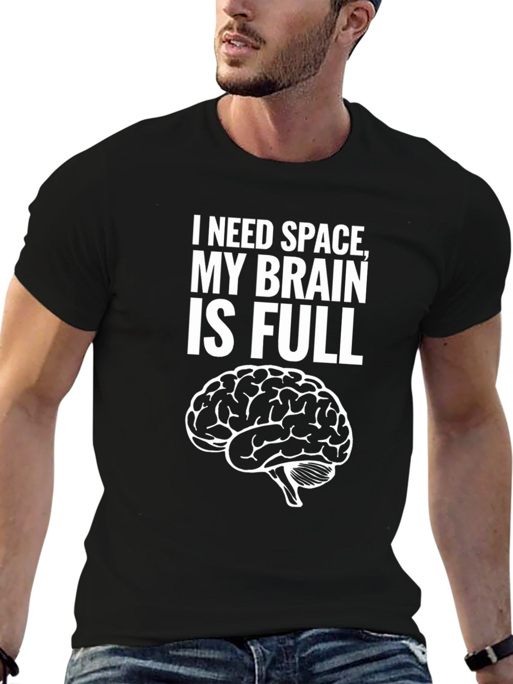 I Need Space Brain Graphic T-Shirt