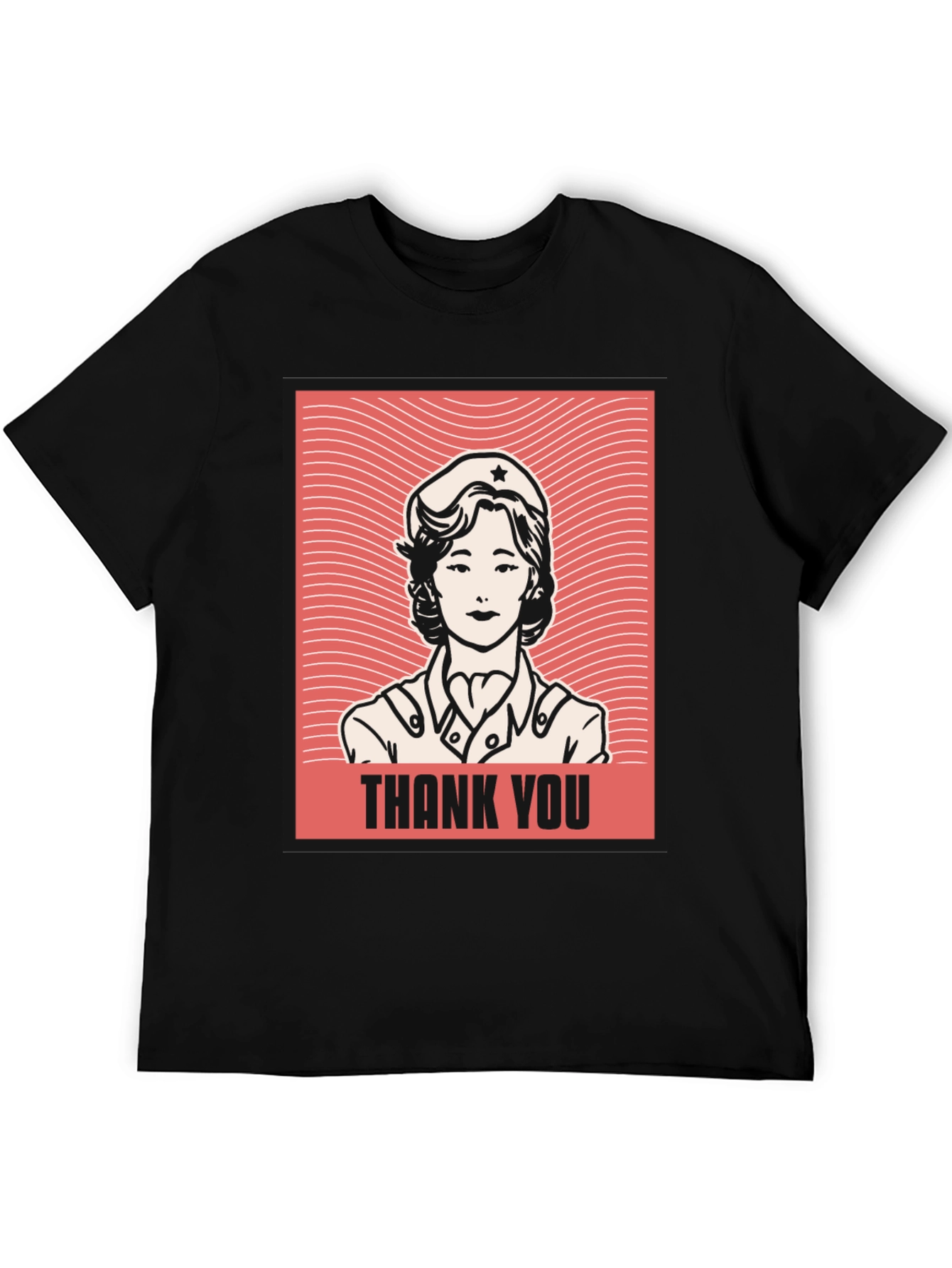 Retro Nurse Graphic T-Shirt - Thank You Design