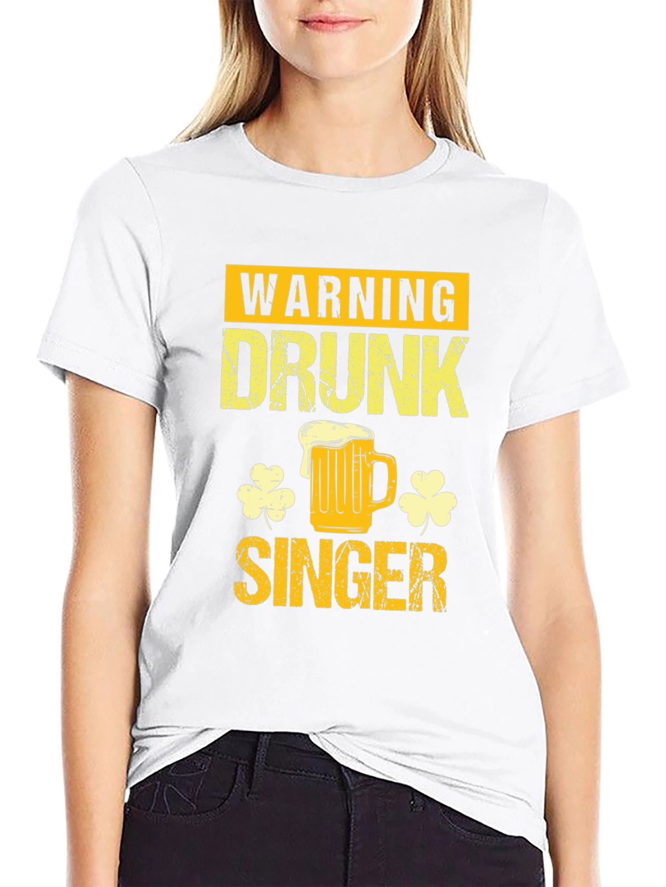 Warning Drunk Singer Graphic T-Shirt
