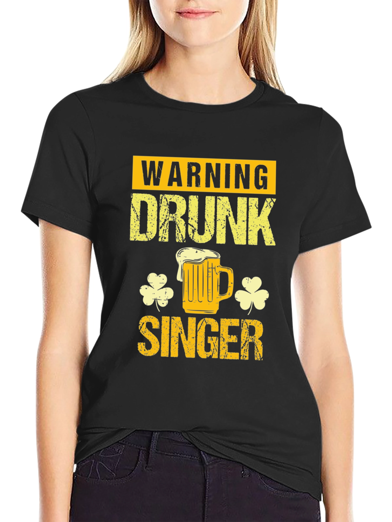 Warning Drunk Singer Graphic T-Shirt