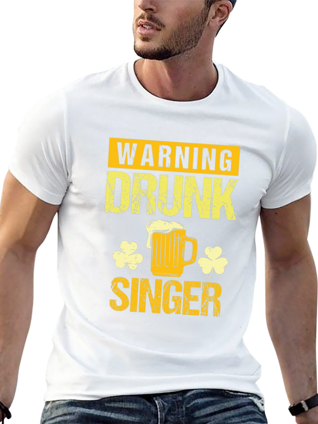Warning Drunk Singer Graphic T-Shirt