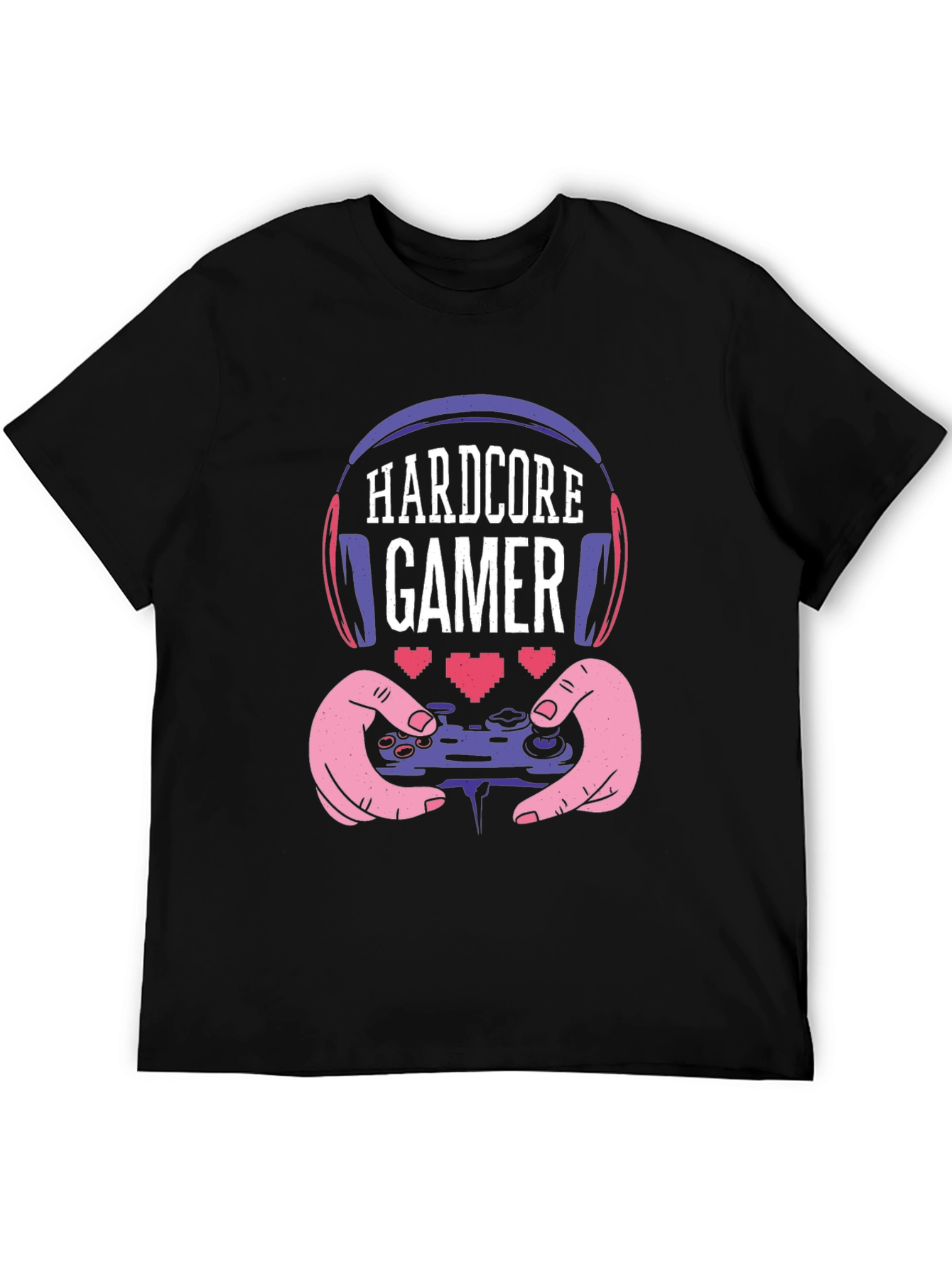 Hardcore Gamer T-Shirt - Gaming Headset and Controller Design