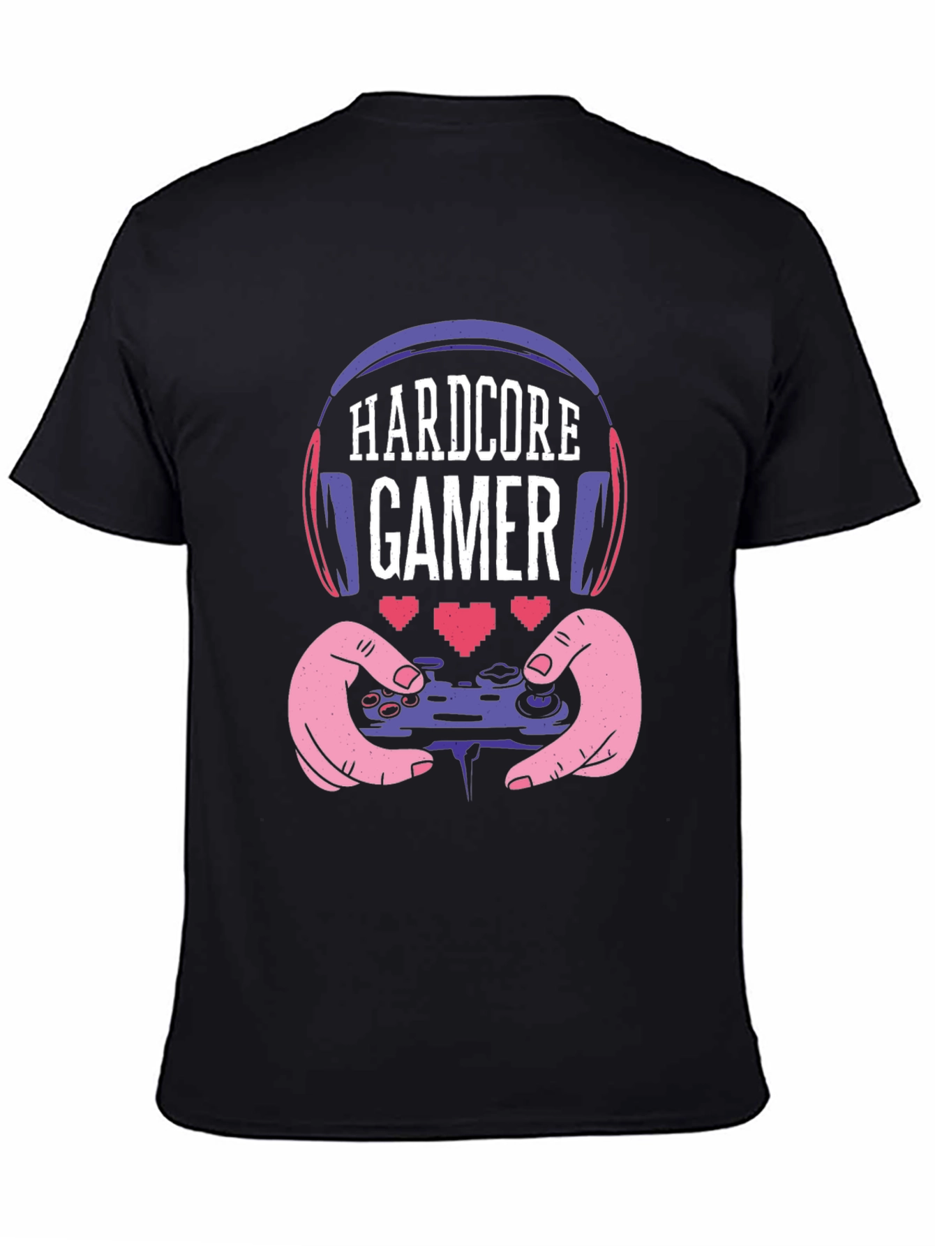 Hardcore Gamer T-Shirt - Gaming Headset and Controller Design