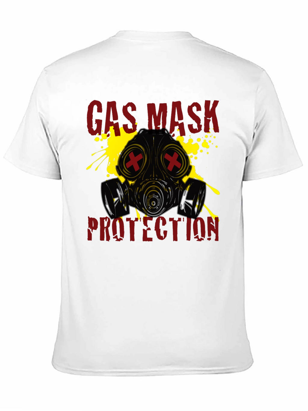 Gas Mask Protection Graphic T-Shirt - Black