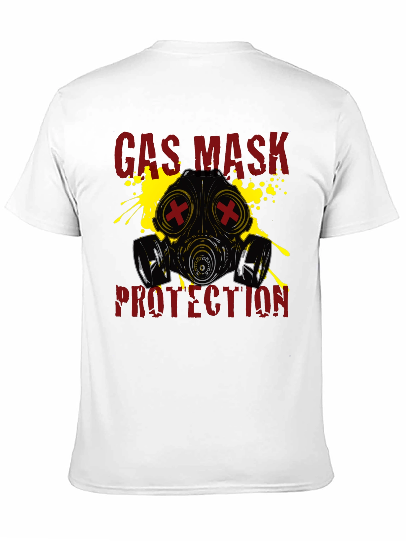 Gas Mask Protection Graphic T-Shirt - Black