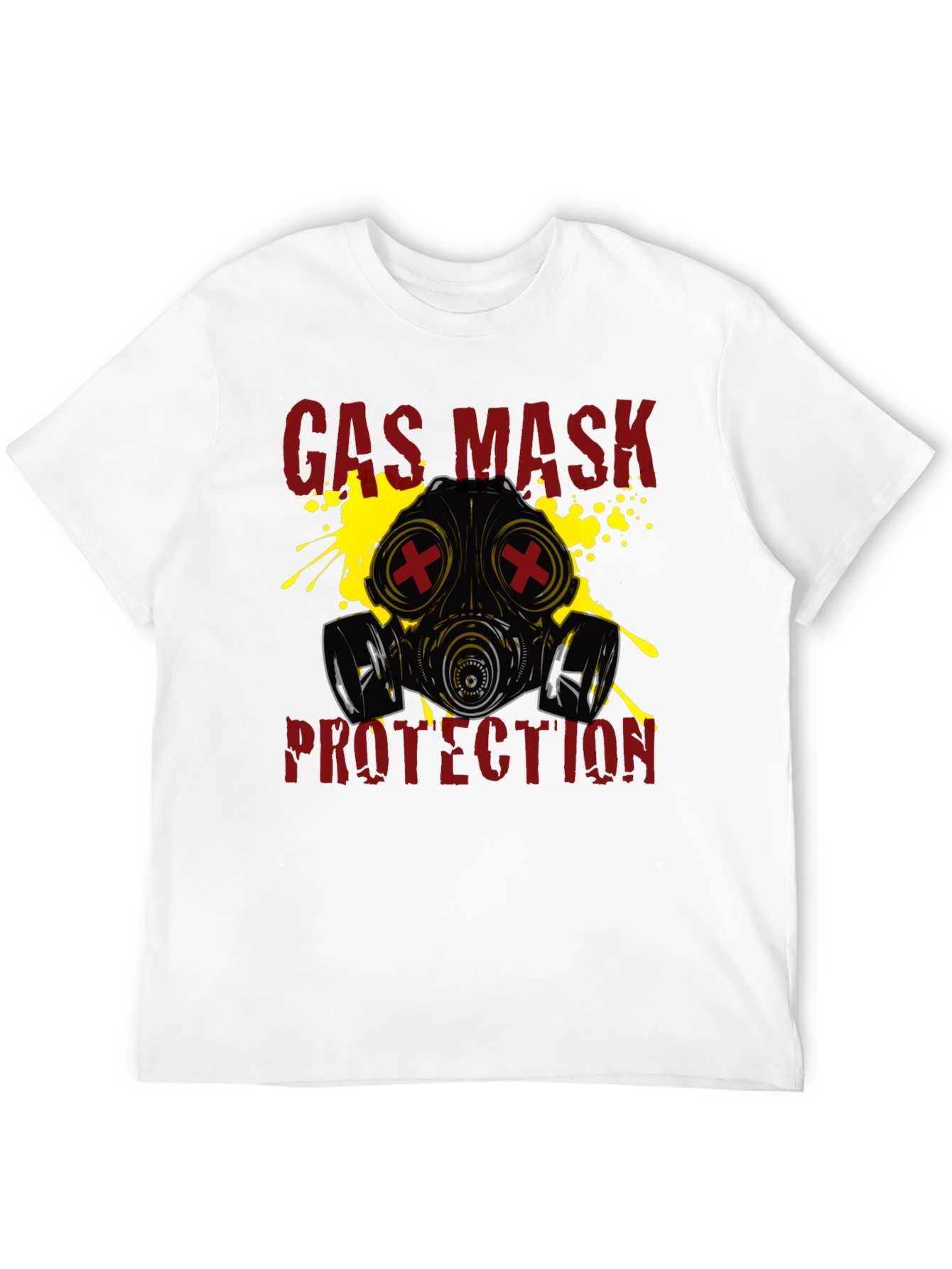 Gas Mask Protection Graphic T-Shirt - Black