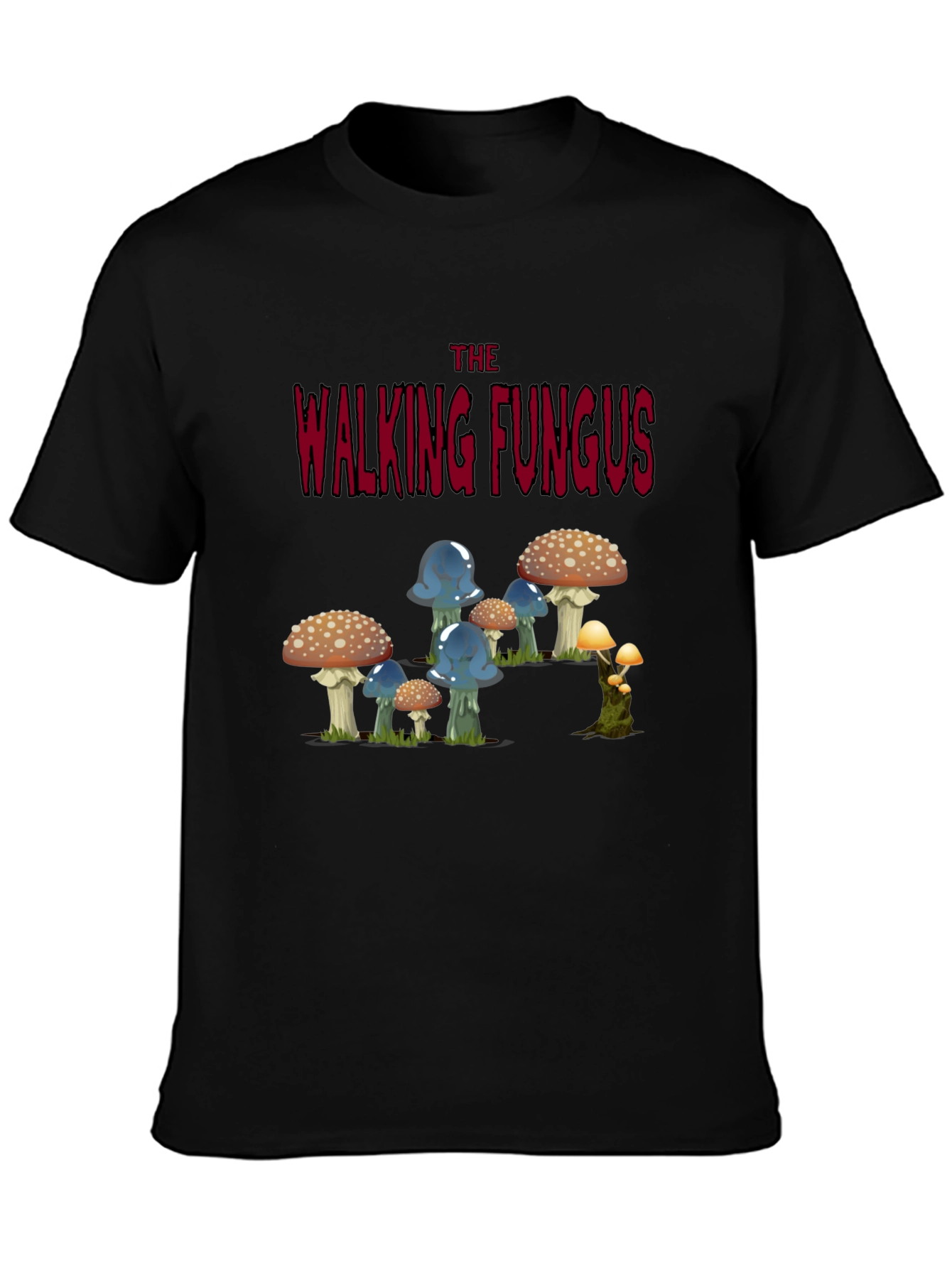 Walking Fungus Graphic Tee - Dark Humor T-Shirt