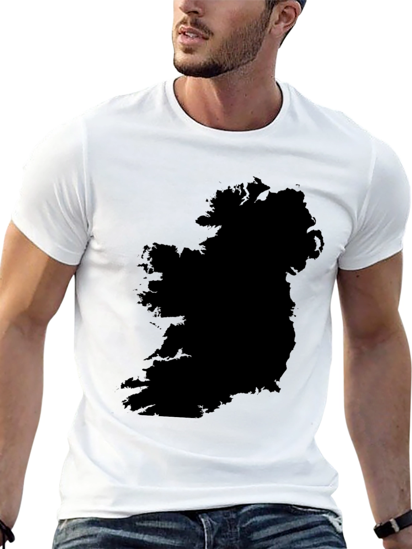 Ireland Map Graphic T-Shirt - Black