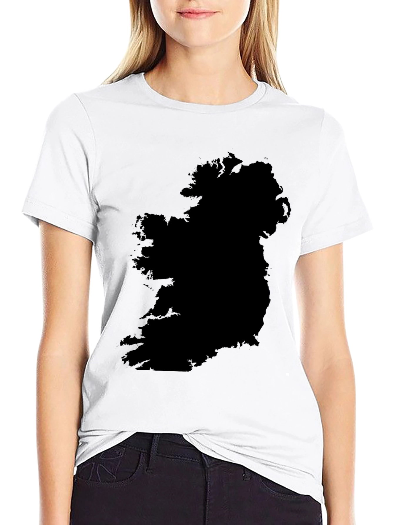 Ireland Map Graphic T-Shirt - Black