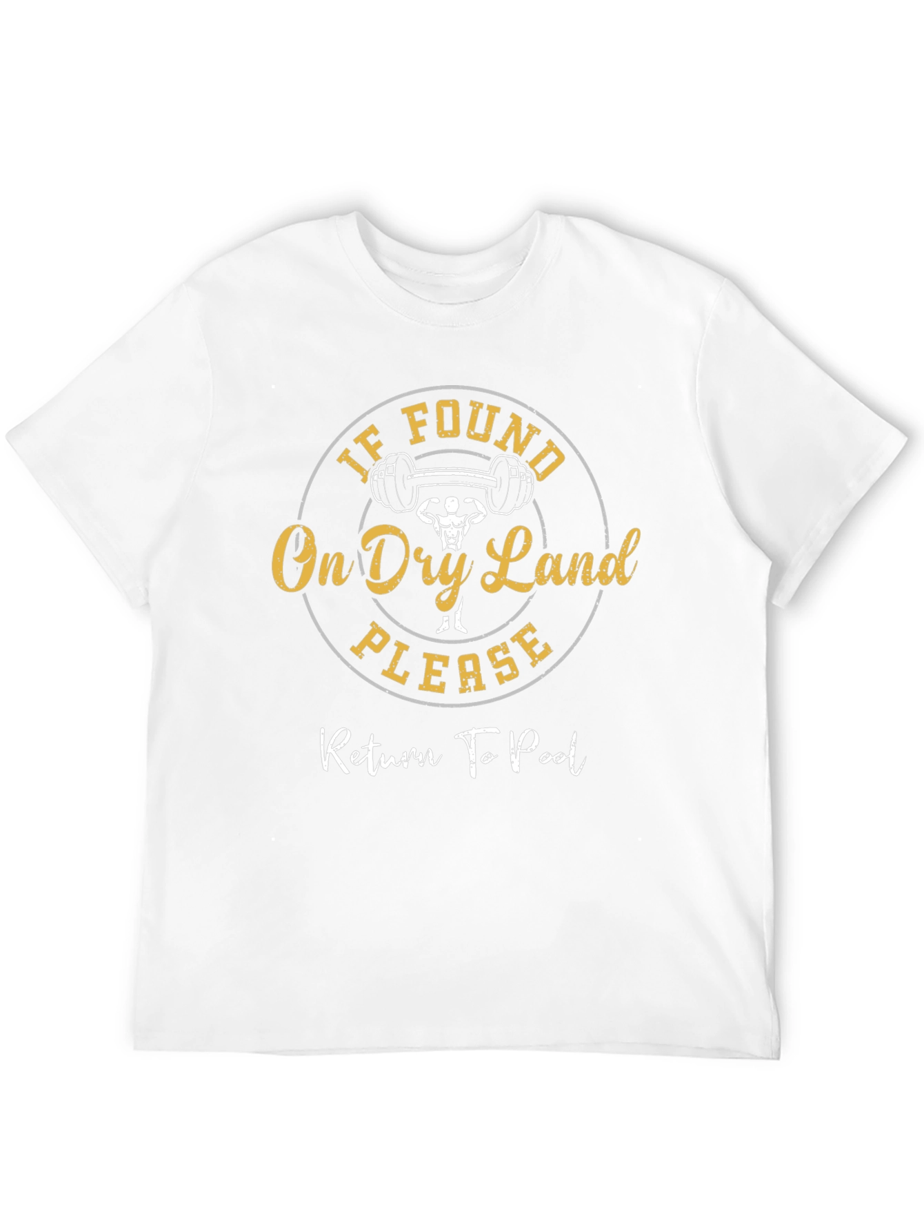 Humorous Return to Pool Black Graphic T-Shirt