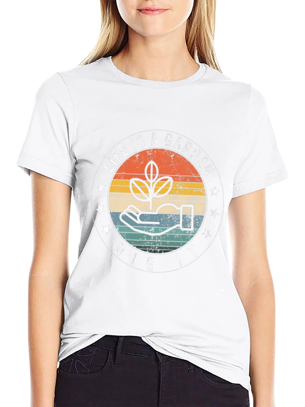 Life is a Garden Black Graphic T-Shirt