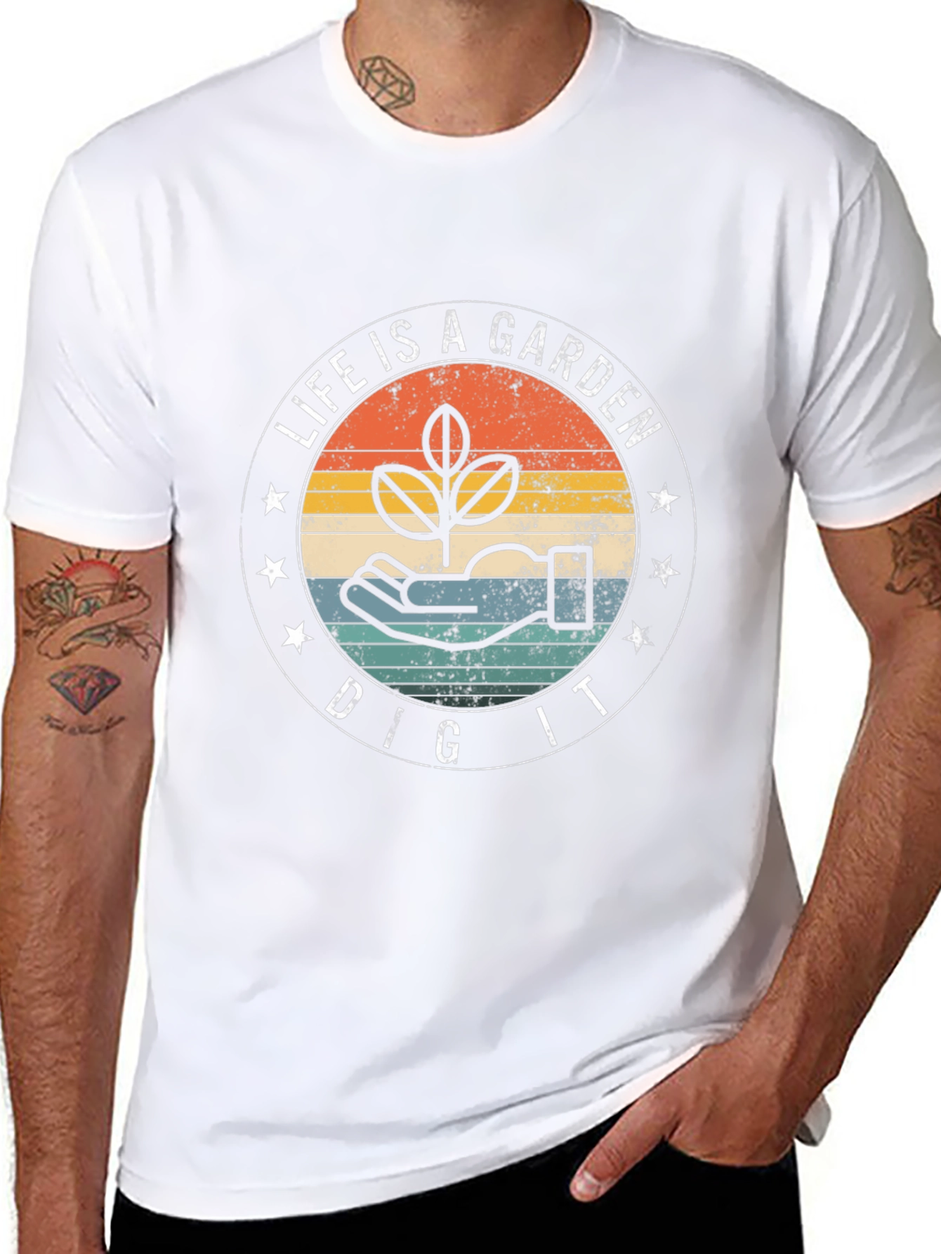 Life is a Garden Black Graphic T-Shirt