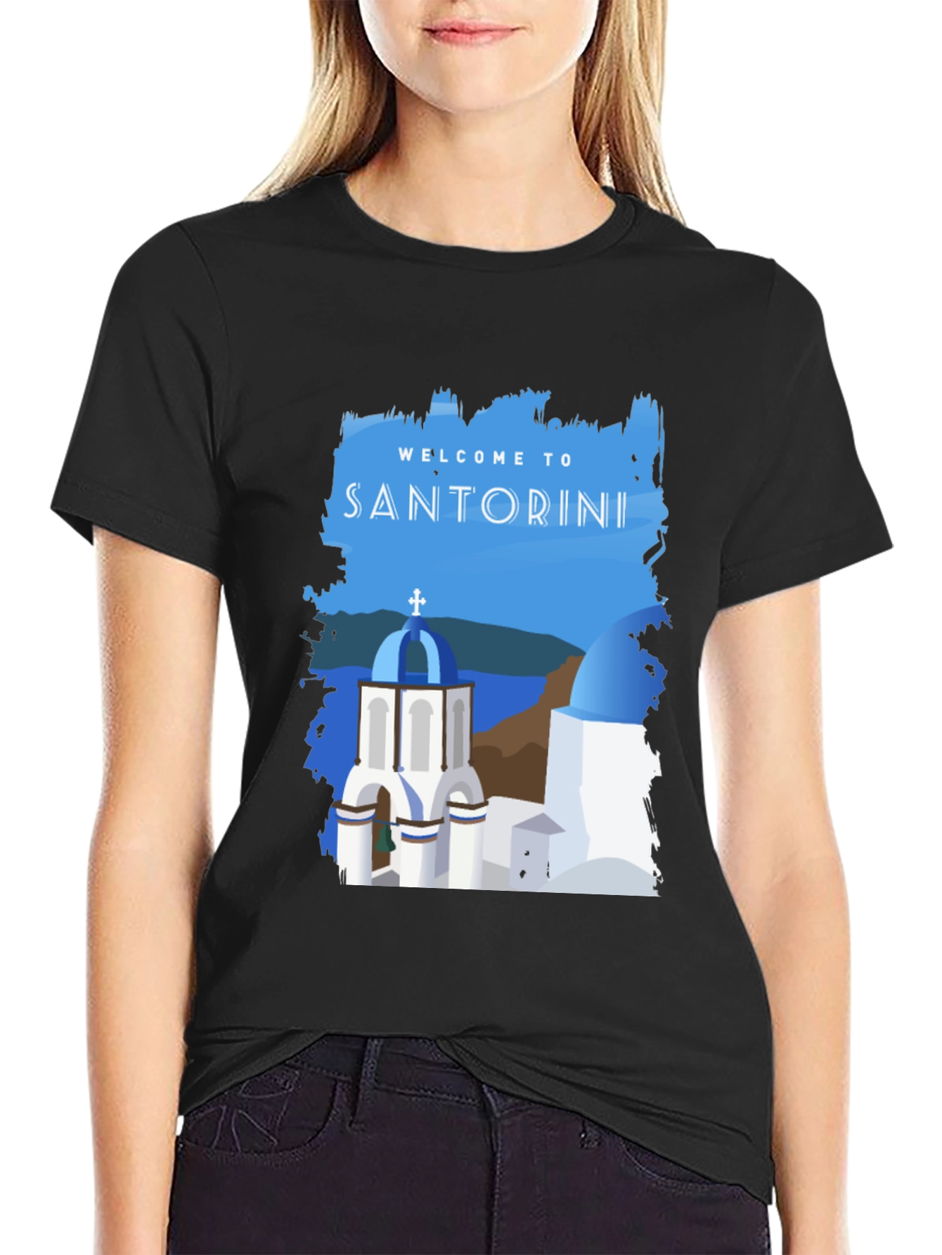 Santorini Greece Travel T-Shirt