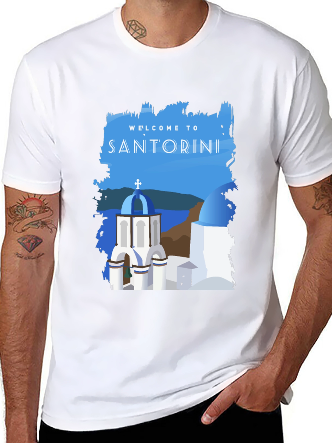 Santorini Greece Travel T-Shirt