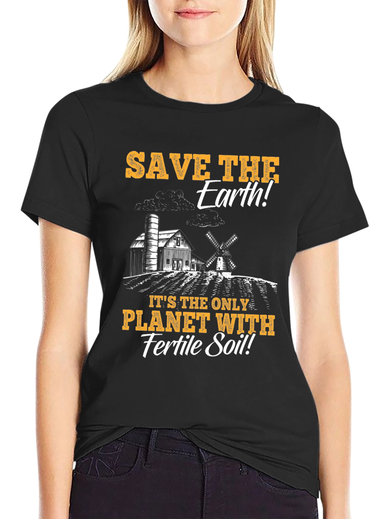 Save the Earth Graphic Tee - Fertile Soil Planet T-Shirt