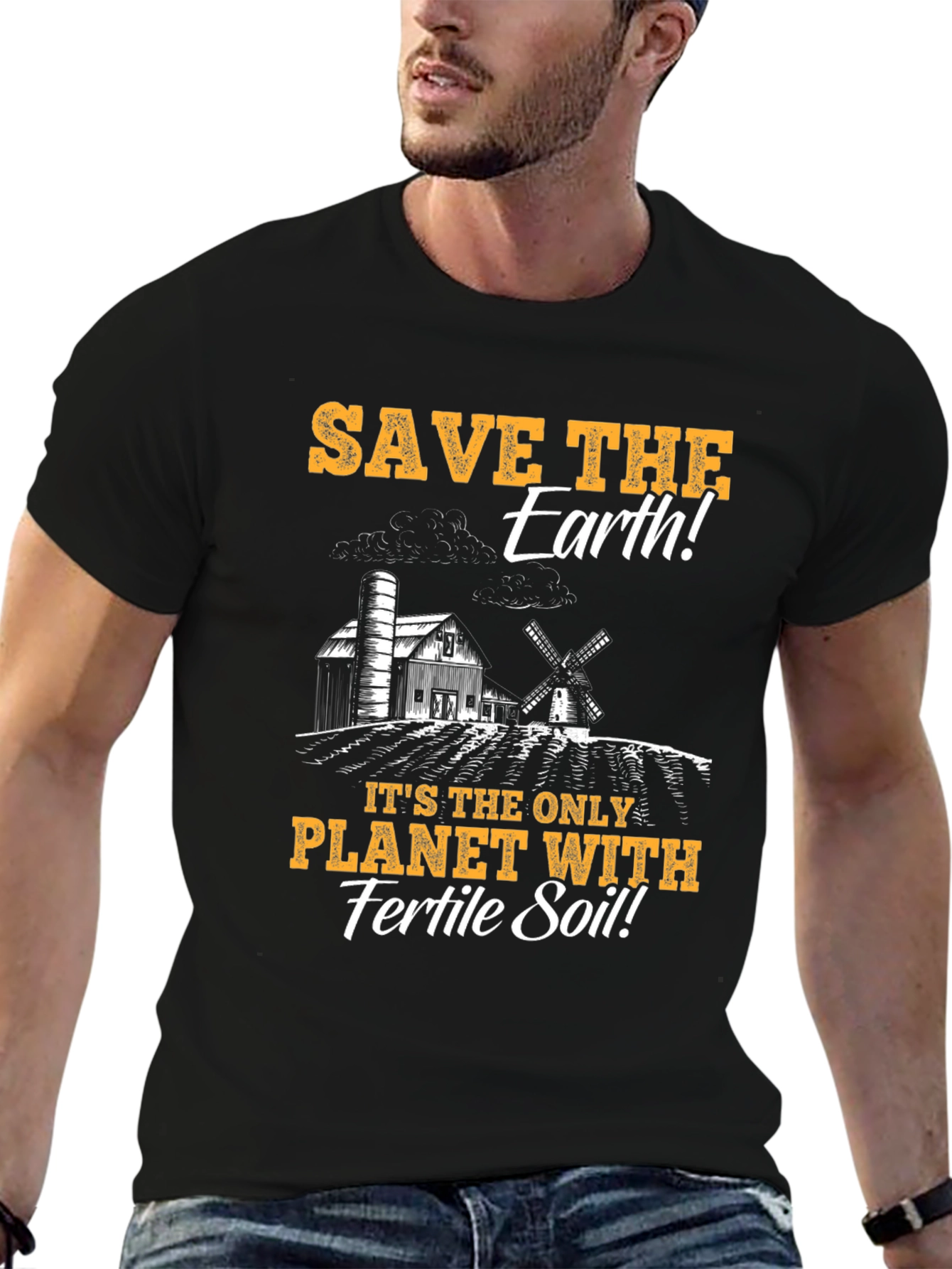 Save the Earth Graphic Tee - Fertile Soil Planet T-Shirt