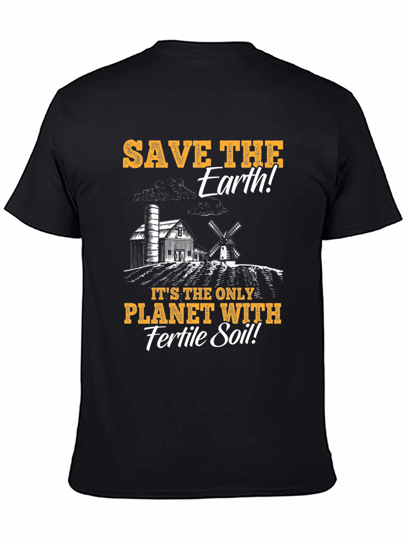 Save the Earth Graphic Tee - Fertile Soil Planet T-Shirt
