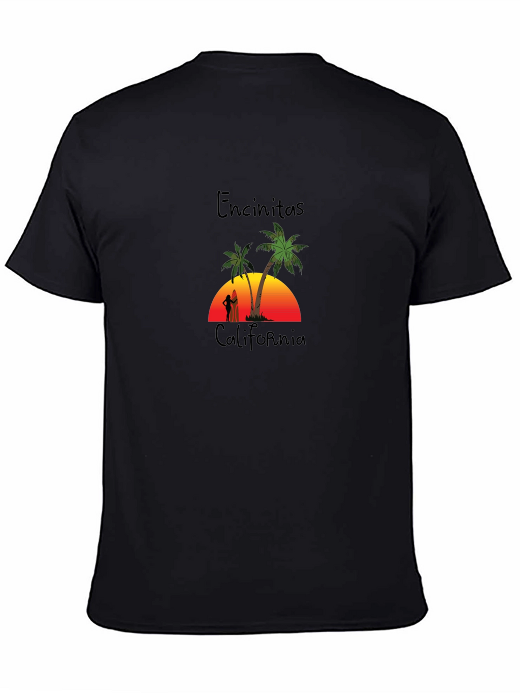 Encinitas California Palm Tree Graphic T-Shirt