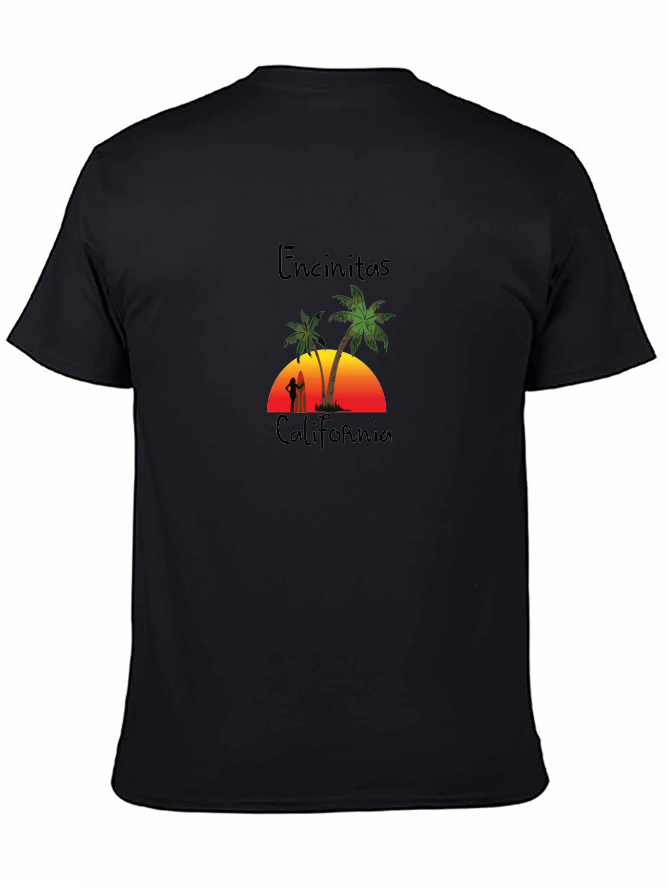 Encinitas California Palm Tree Graphic T-Shirt