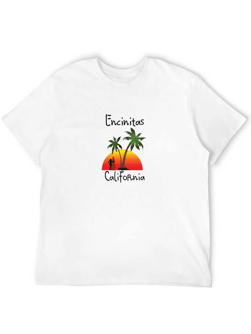 Encinitas California Palm Tree Graphic T-Shirt