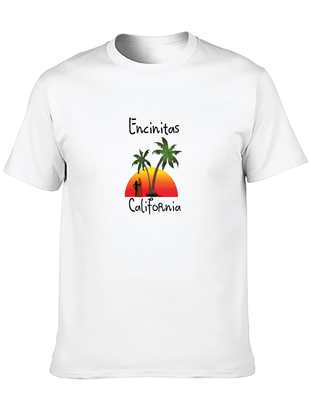 Encinitas California Palm Tree Graphic T-Shirt
