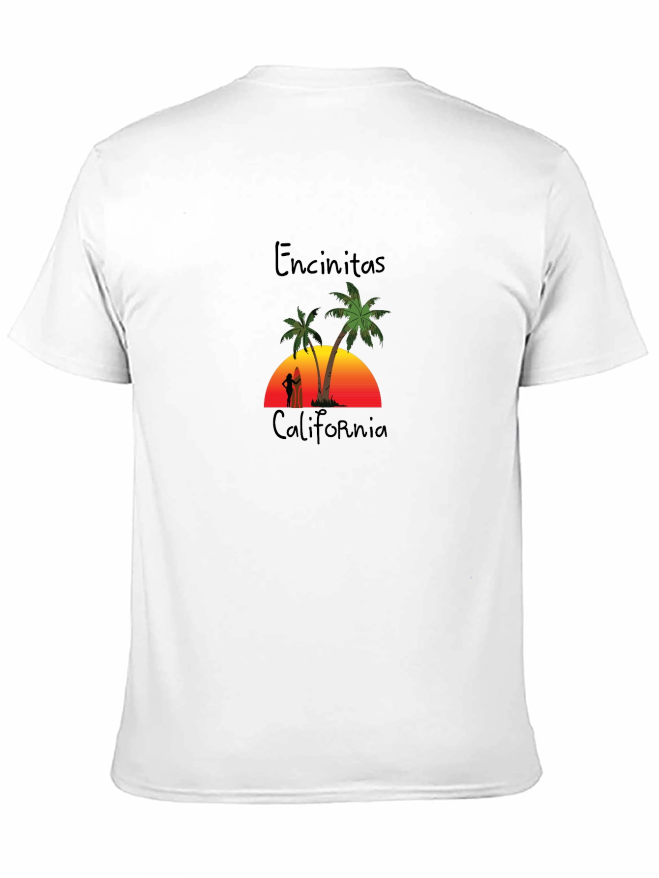 Encinitas California Palm Tree Graphic T-Shirt