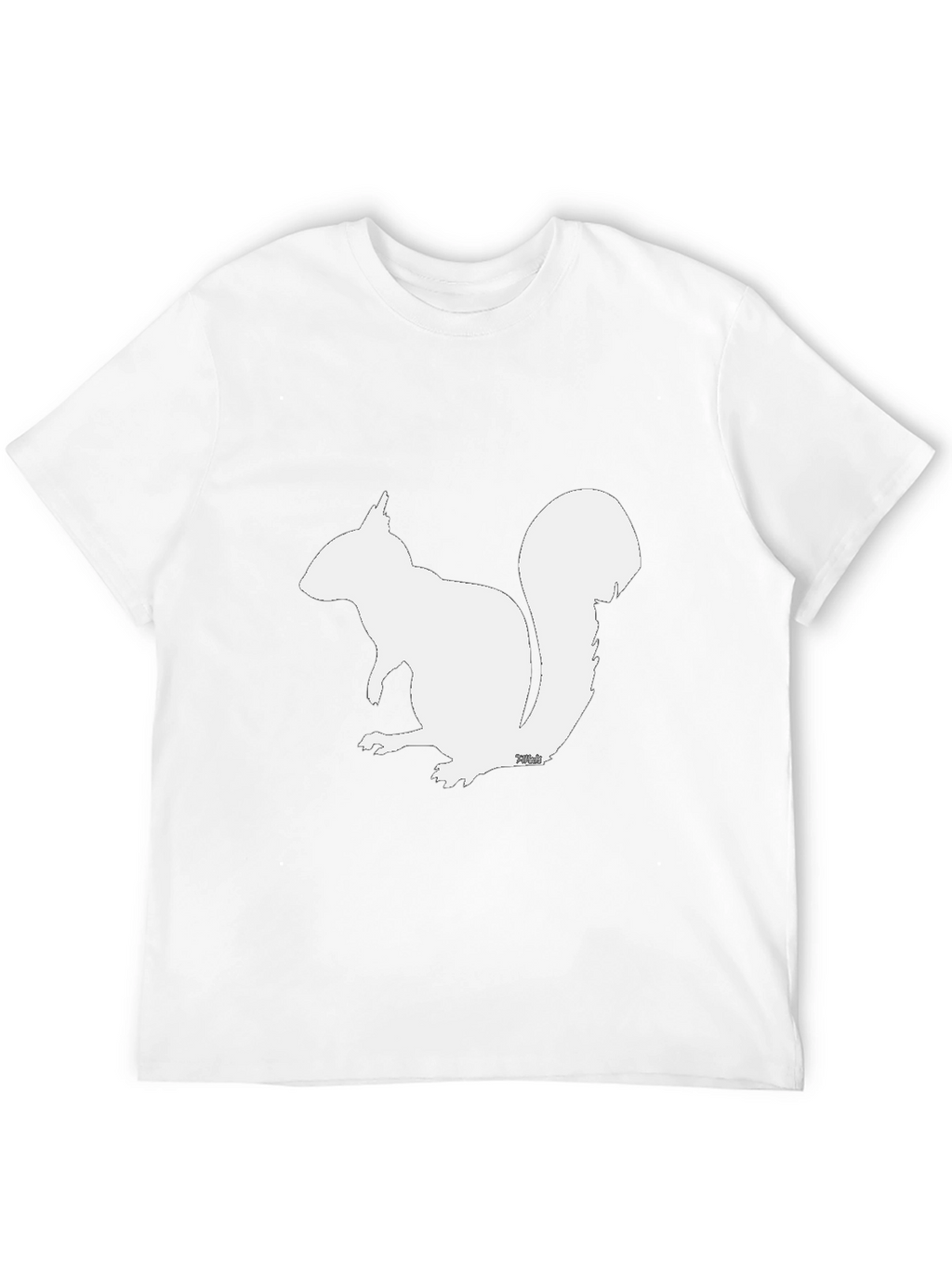 Squirrel Silhouette Graphic T-Shirt - Black