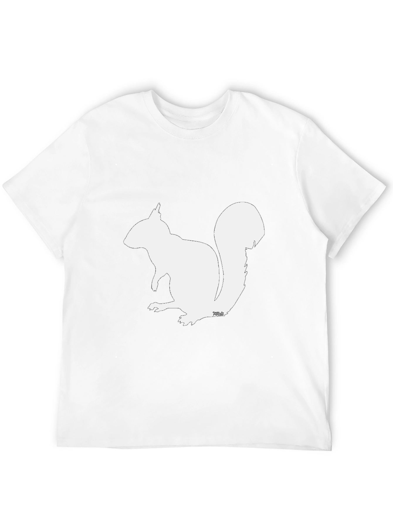 Squirrel Silhouette Graphic T-Shirt - Black