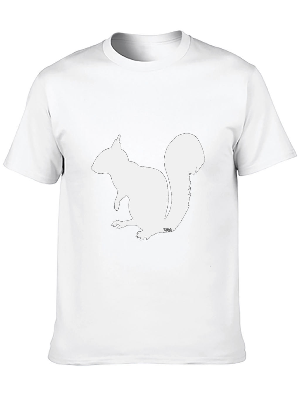 Squirrel Silhouette Graphic T-Shirt - Black