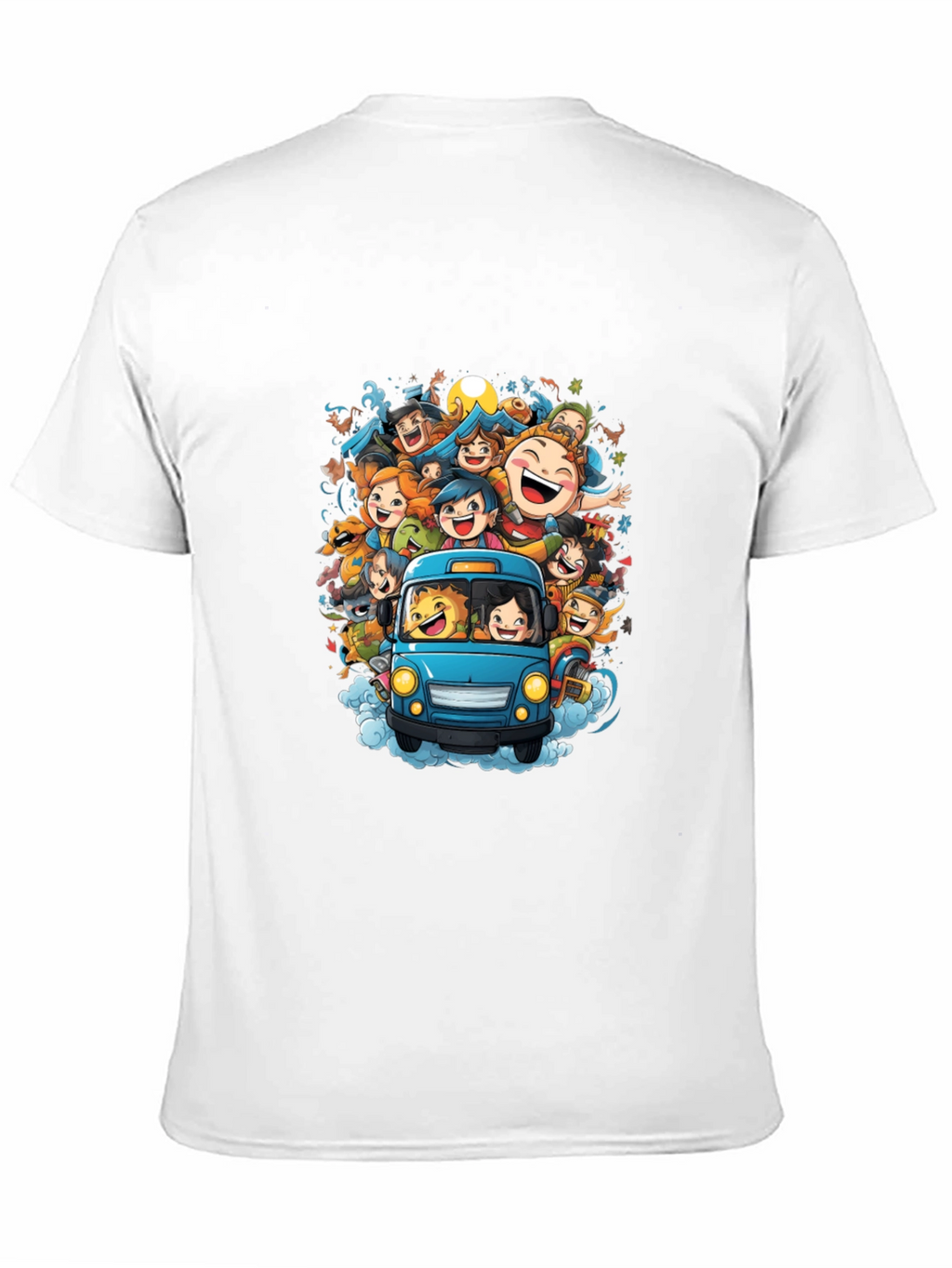Cartoon Crowd Ride T-Shirt
