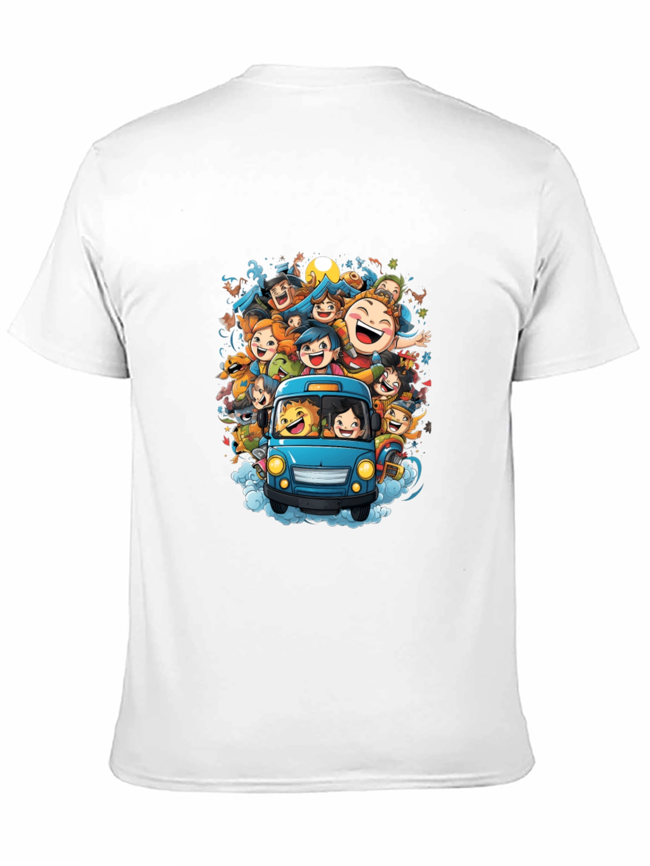 Cartoon Crowd Ride T-Shirt