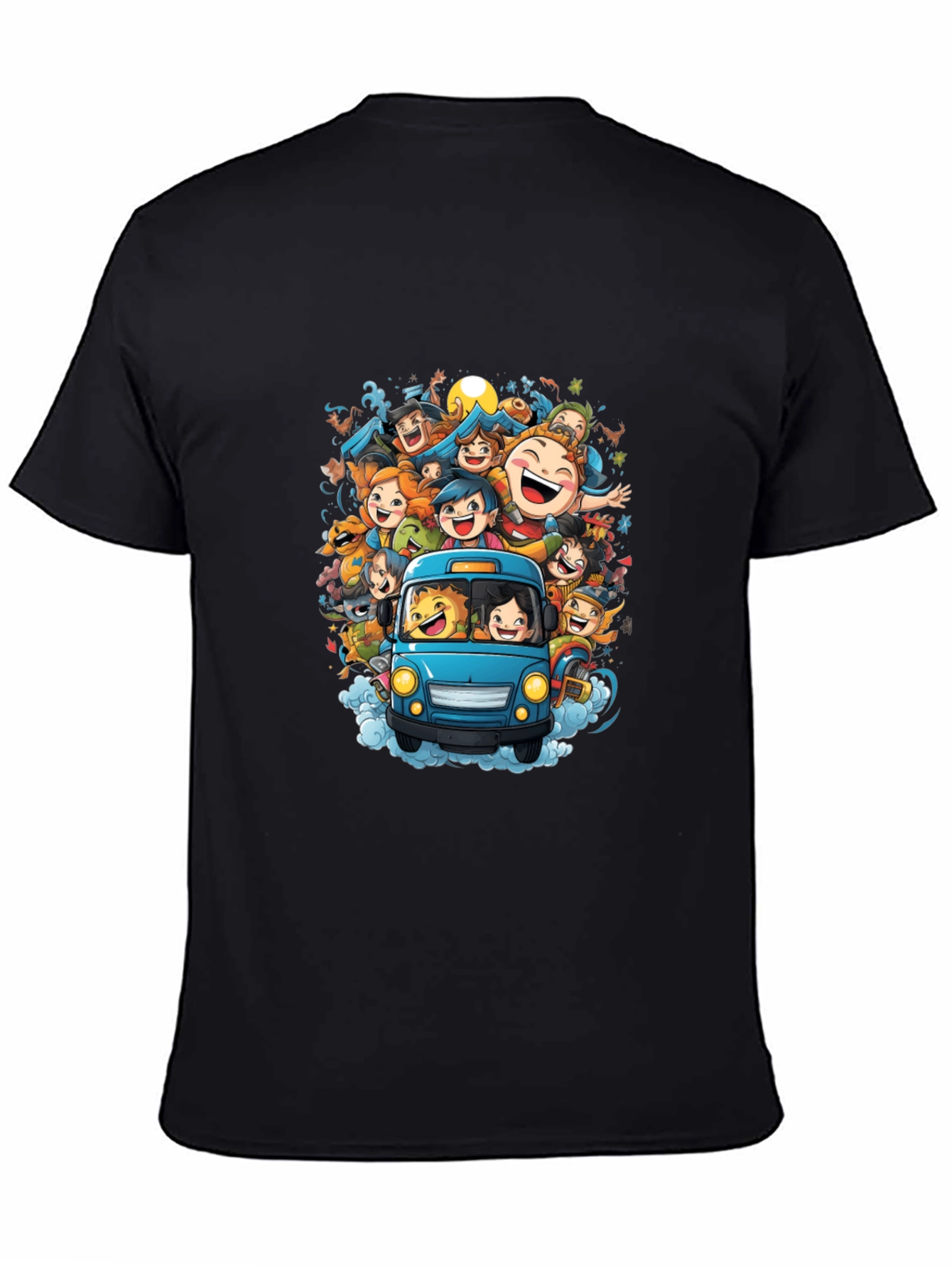 Cartoon Crowd Ride T-Shirt