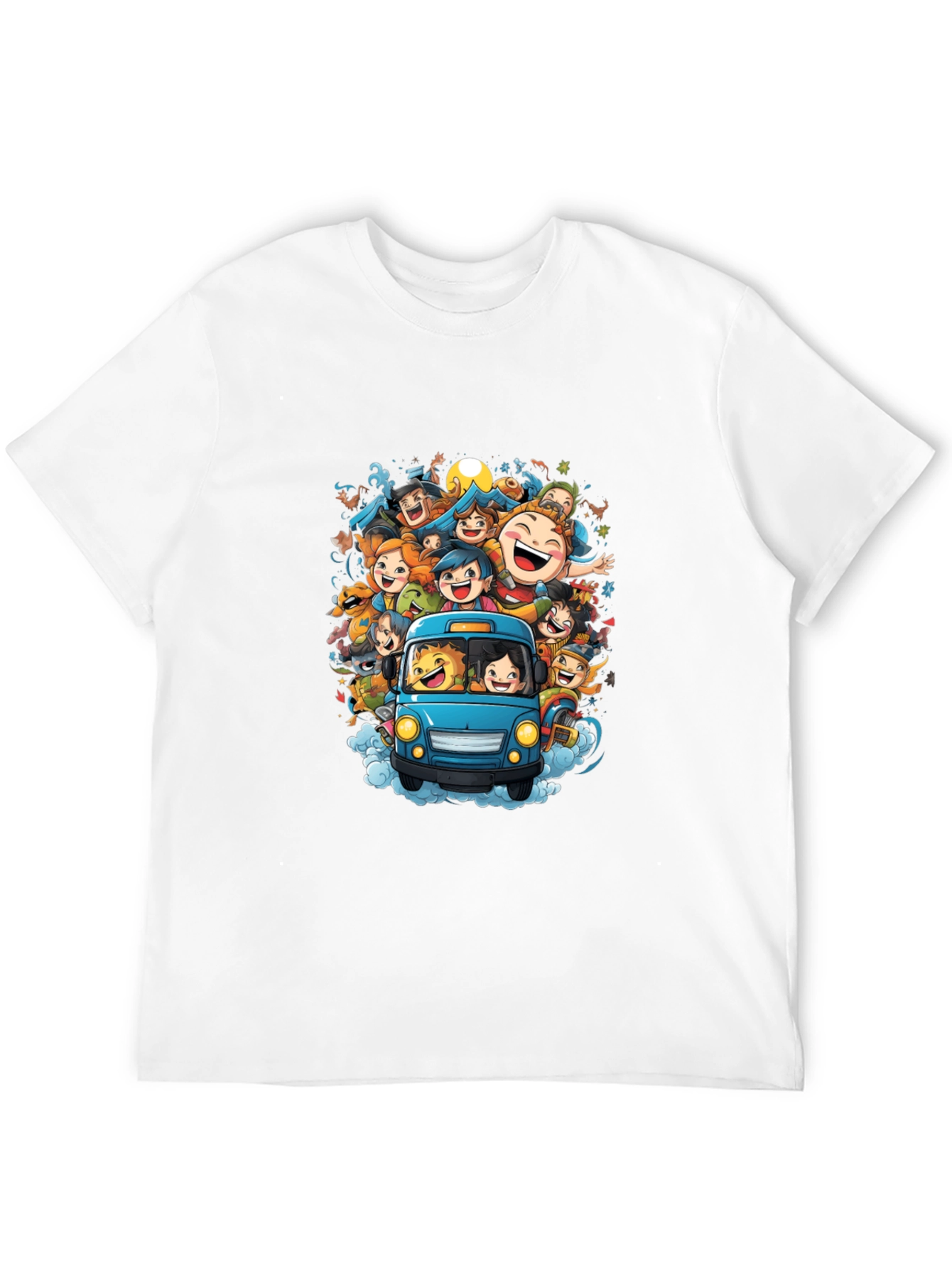 Cartoon Crowd Ride T-Shirt