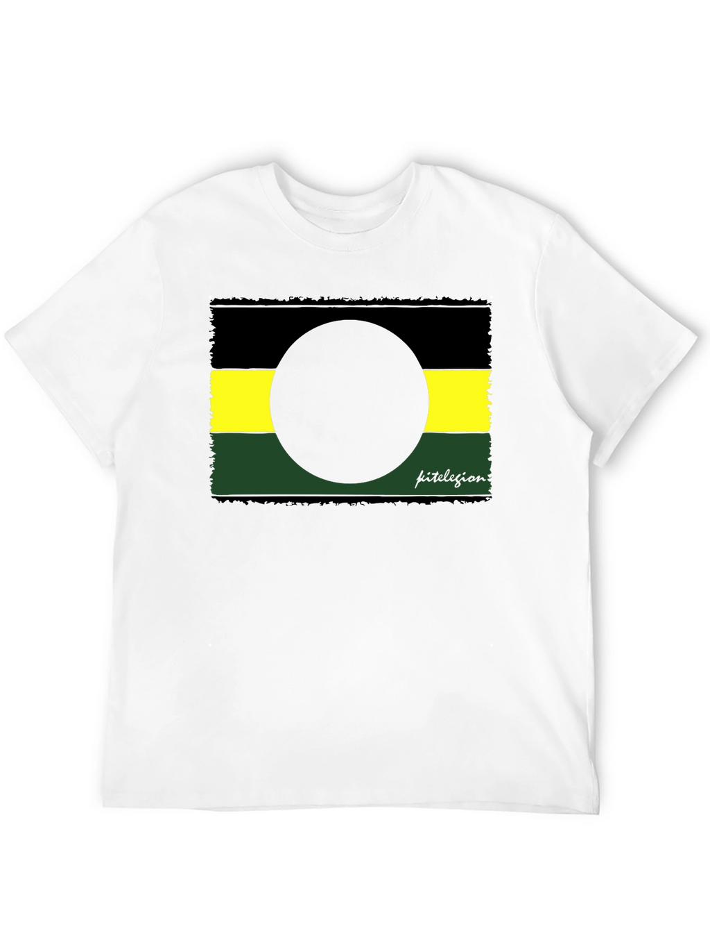 Abstract Graphic Tee - Black Yellow Green Design