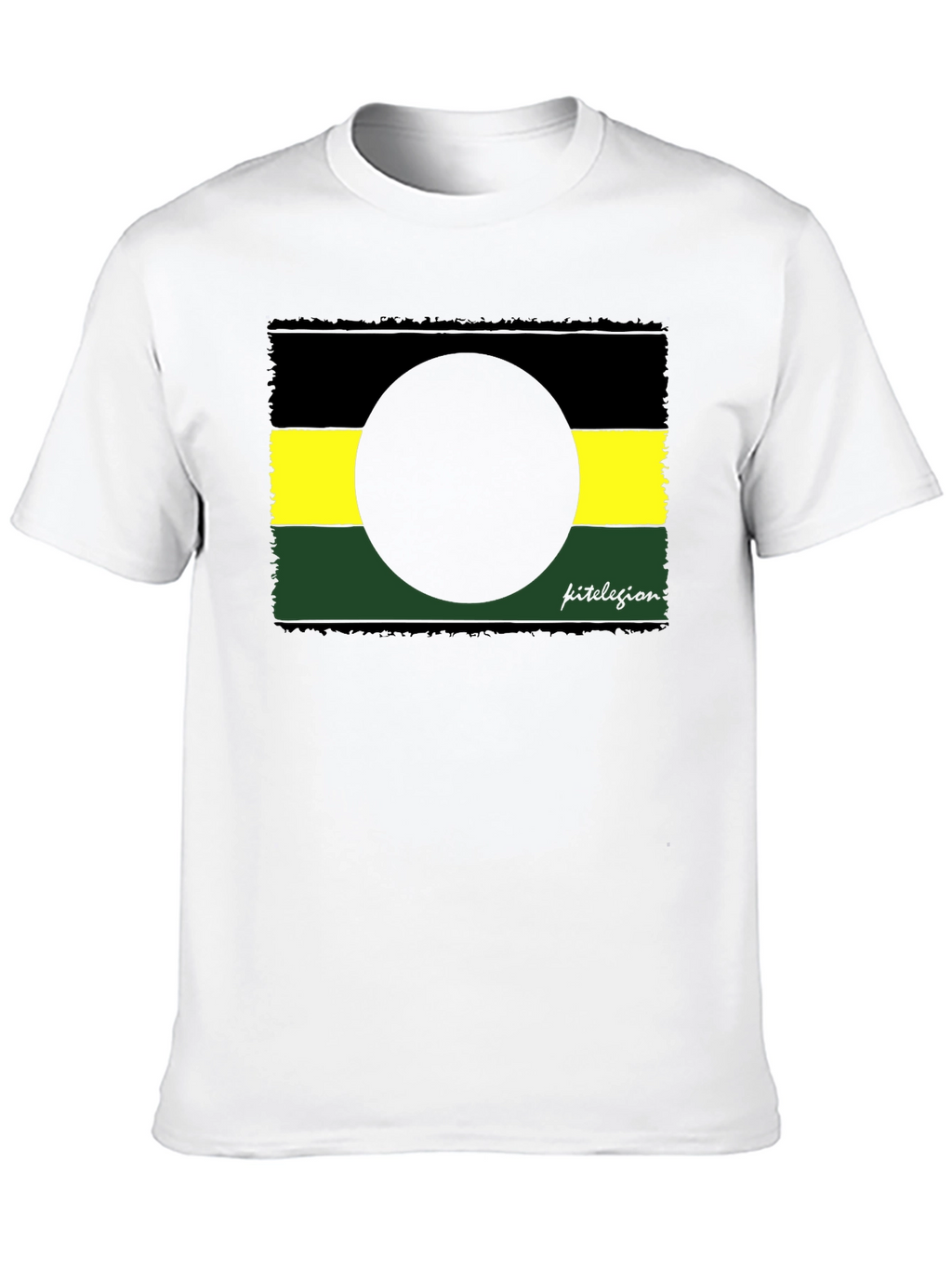 Abstract Graphic Tee - Black Yellow Green Design