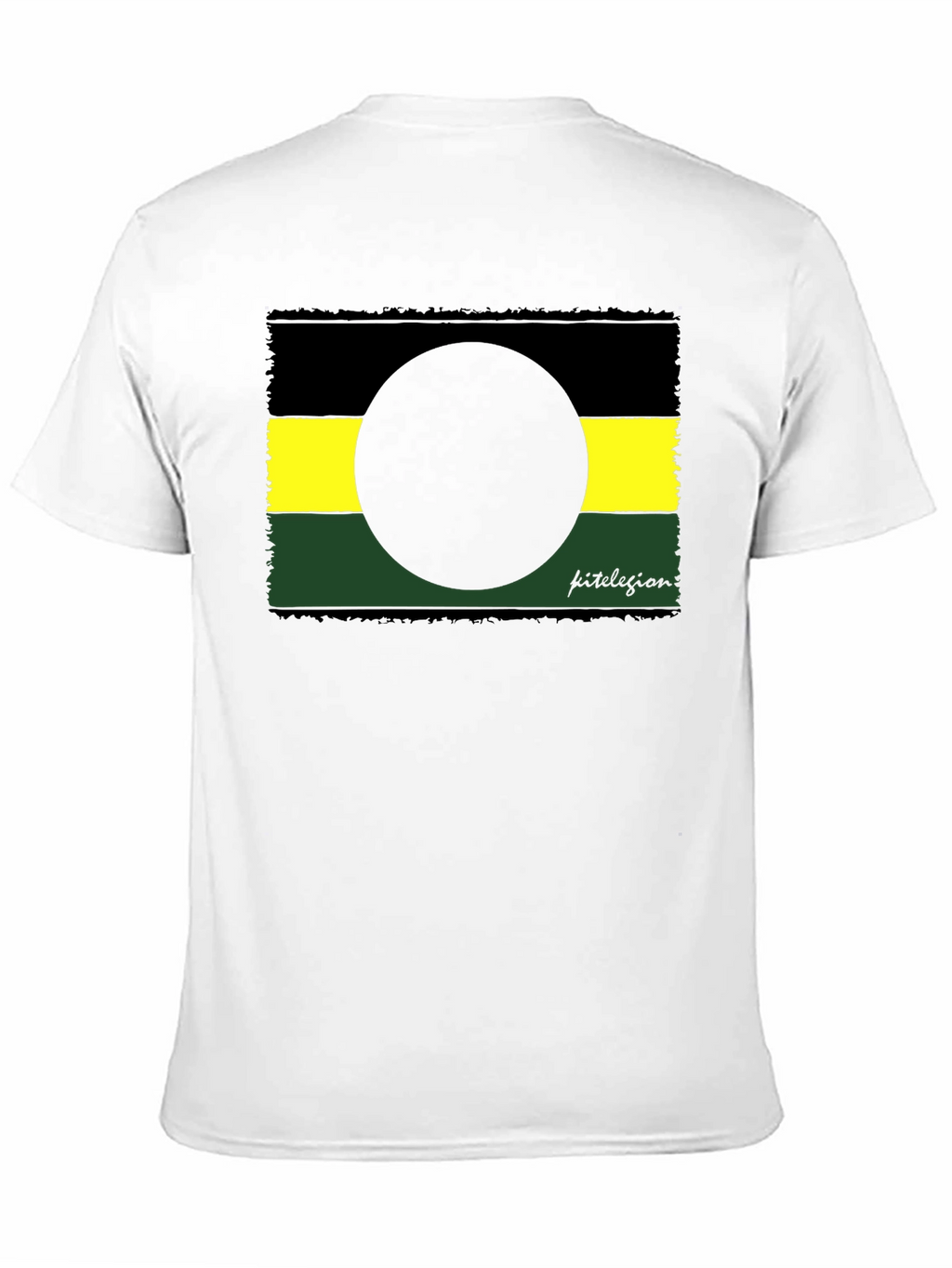 Abstract Graphic Tee - Black Yellow Green Design