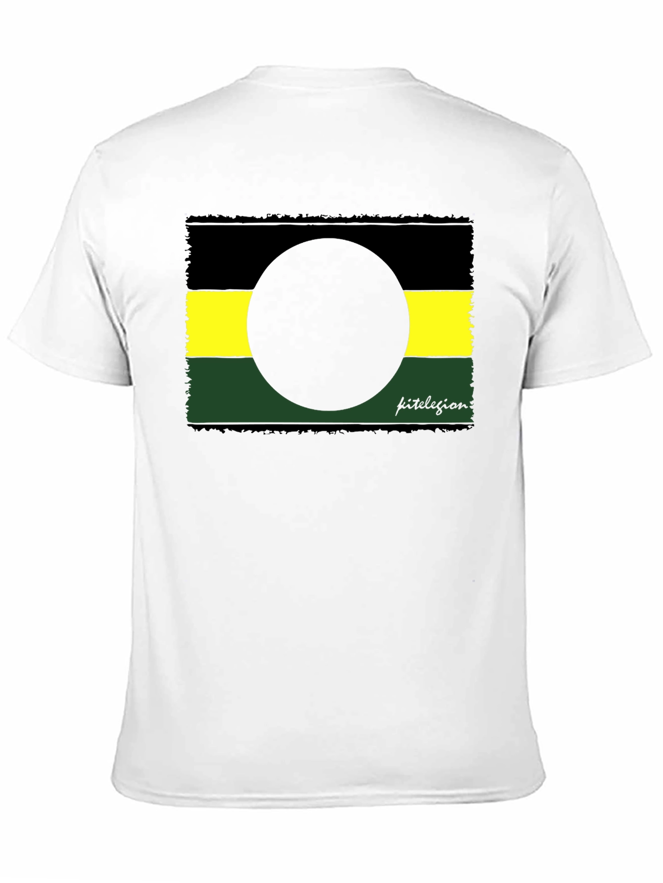 Abstract Graphic Tee - Black Yellow Green Design