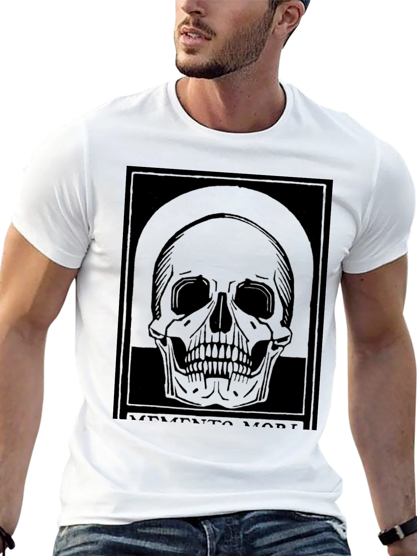 Memento Mori Skull Graphic T-Shirt
