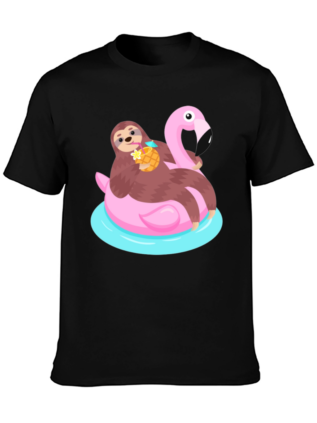 Sloth Flamingo Float T-Shirt - Relaxed Summer Vibes