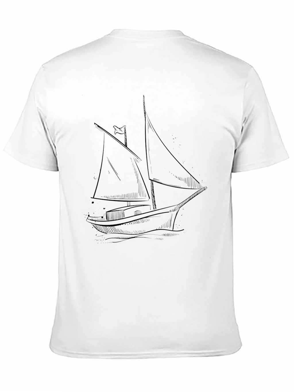 Nautical Sketch Tee - Classic Sailboat Design