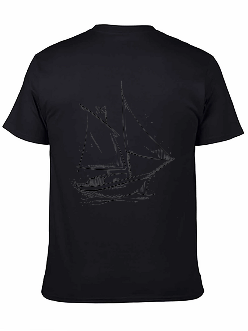 Nautical Sketch Tee - Classic Sailboat Design