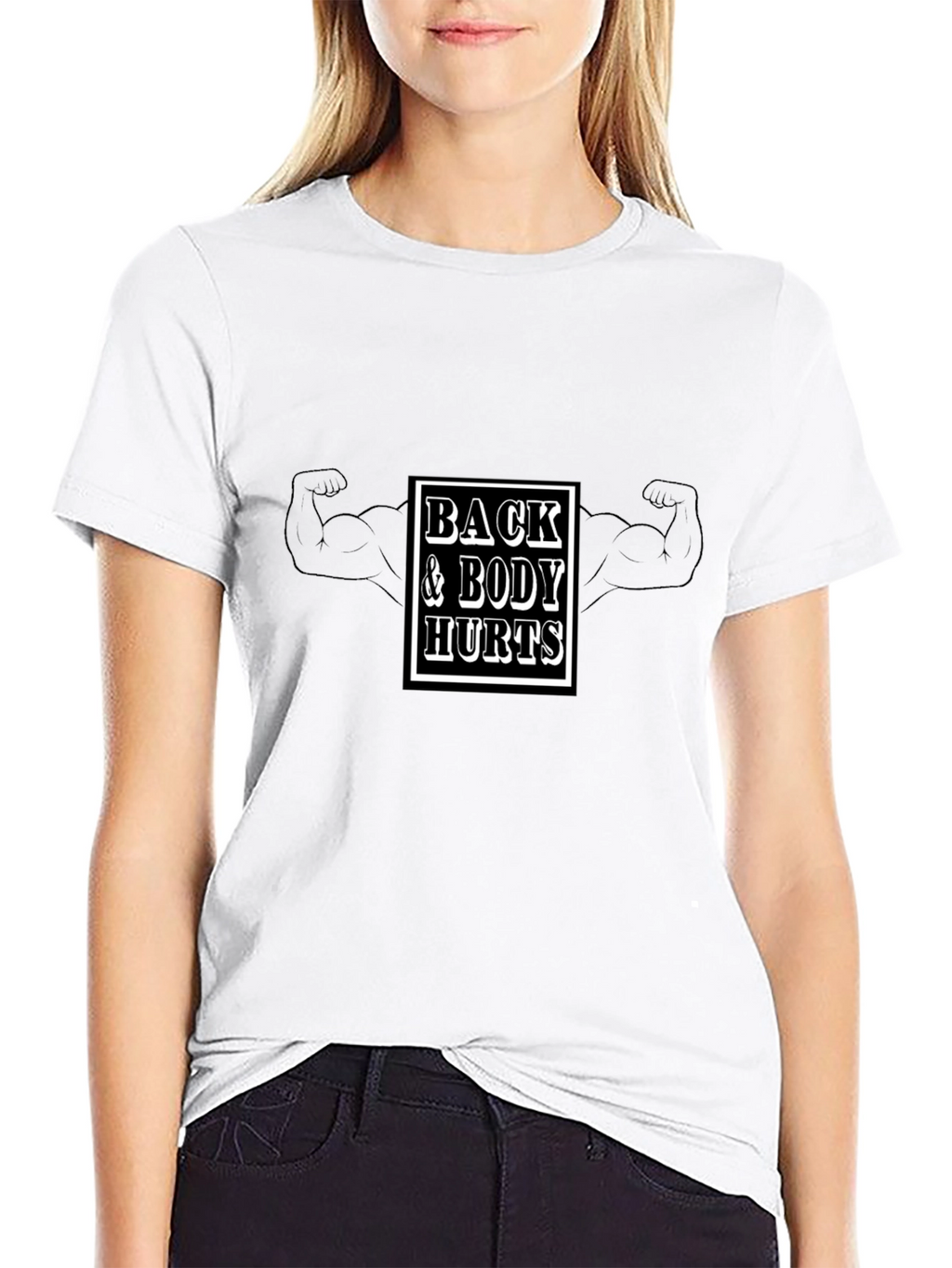 Back & Body Hurts Black T-Shirt
