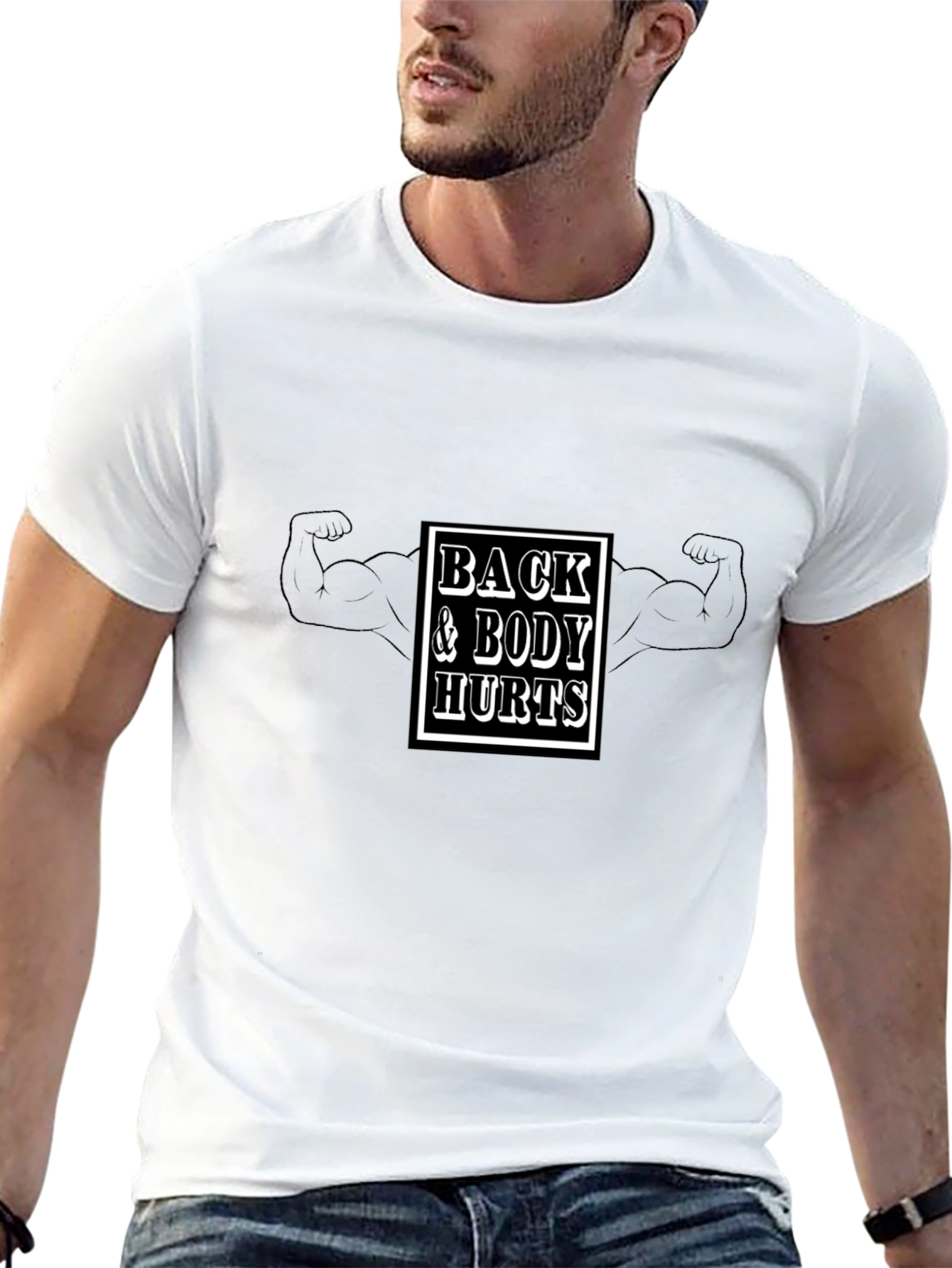 Back & Body Hurts Black T-Shirt