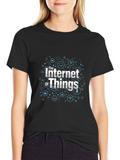 Internet of Things Graphic Tee - Black Cotton T-Shirt