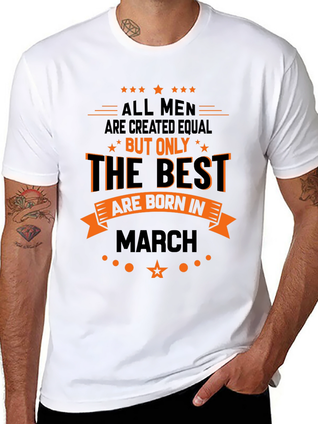 Best Men are Born in March Graphic T-Shirt