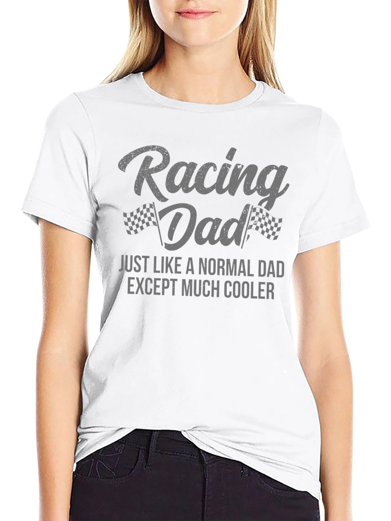 Racing Dad Black T-Shirt - Cool Dad Gift