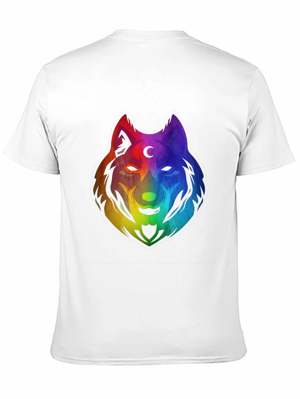 Rainbow Wolf Graphic T-Shirt - Black